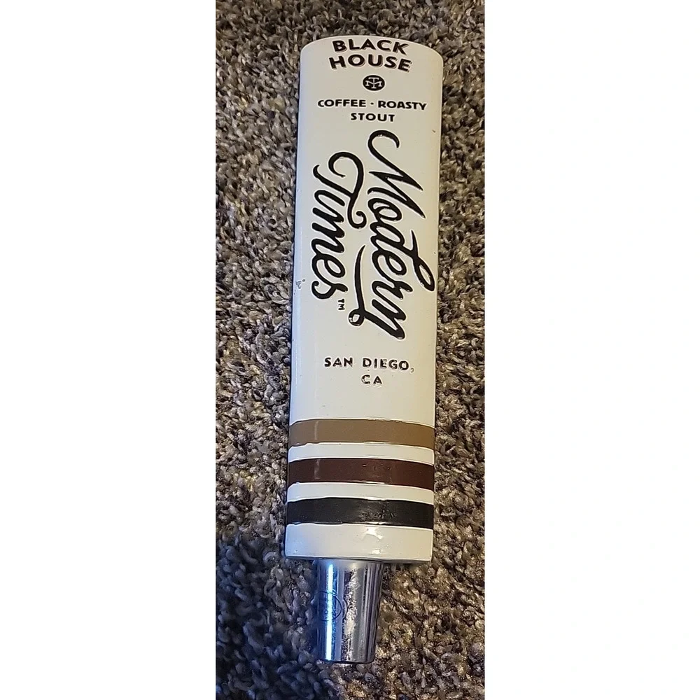 Beer Tap Handle Modern Times Blackhouse Stout Coffee Roasty San Diego CA 9.5